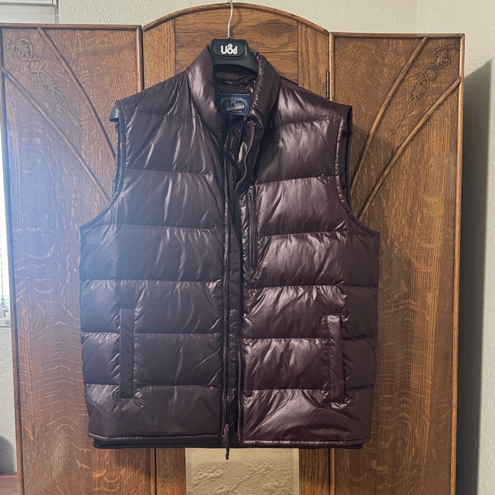 J. Crew Men's Dark Brown Puffer Vest